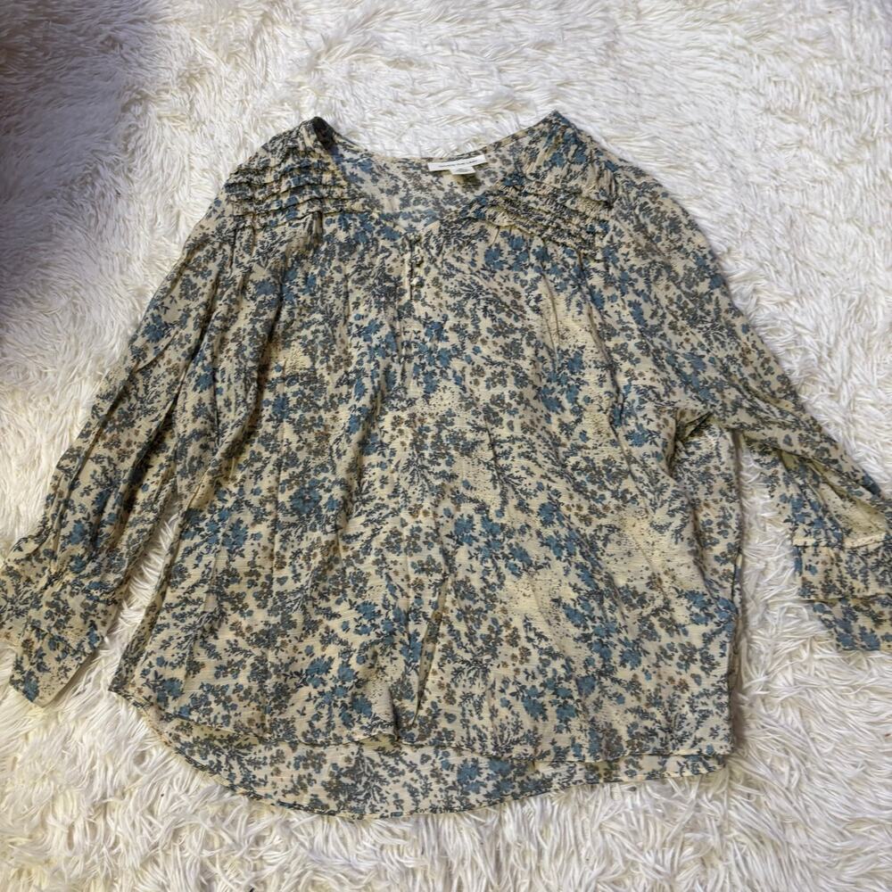 SKYE'S THE LIMIT womens XL floral long sleeve
